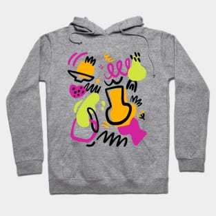 Scribble abstract art Hoodie